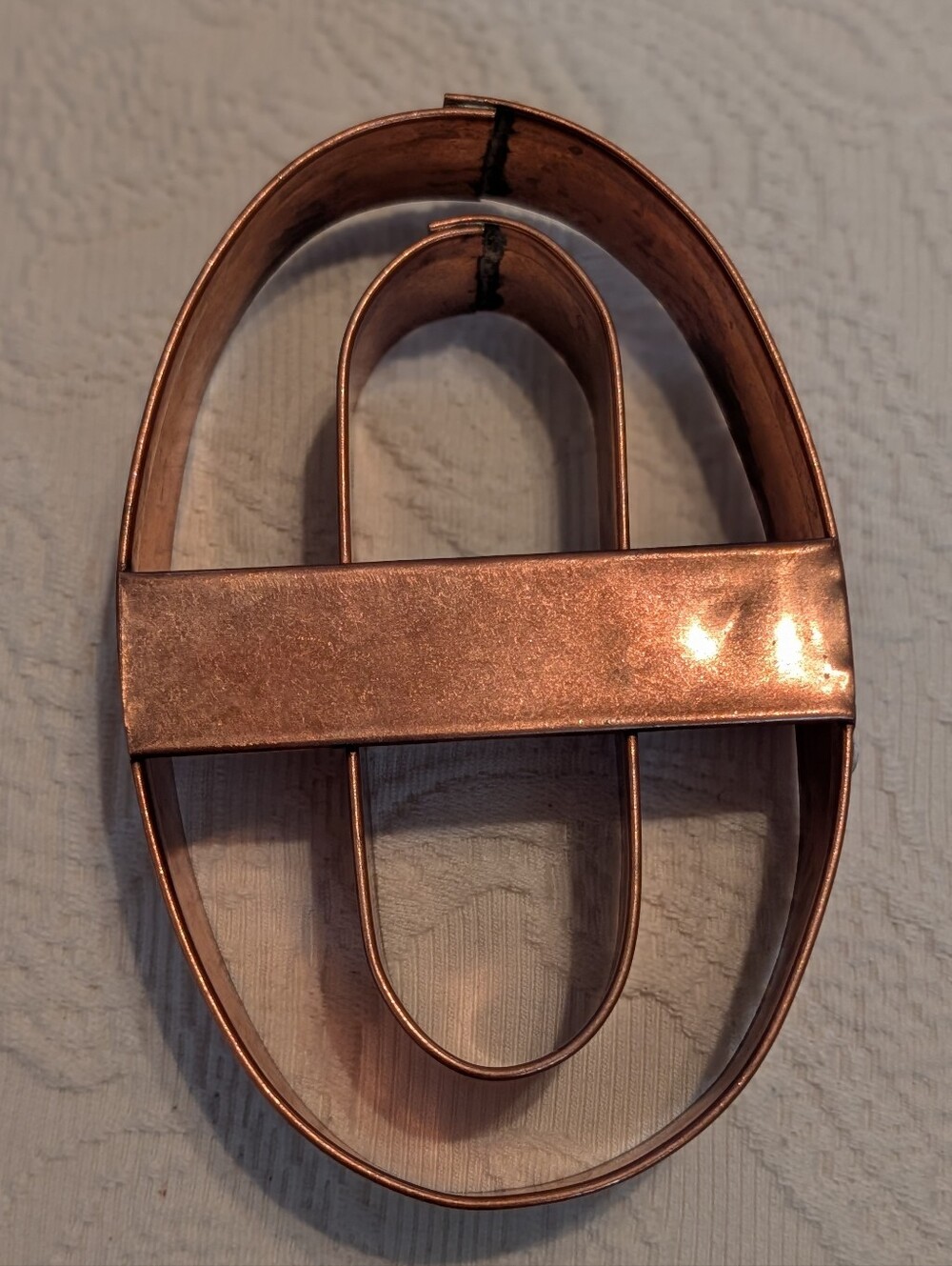 Copper Letter "O" Or Zero Cookie Cutter